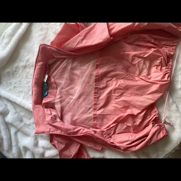 Vintage woolrich pink windbreaker peach jacket hooded zipper retro hoodie - Picture 7 of 14